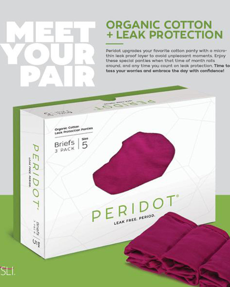 Peridot 5014 Leak Proof Cotton Briefs 3 Pack –