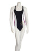 NBB Lingerie 51066 Purple and White Side Stripe Swimsuit myselflingerie.com