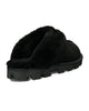 UGG 5125 Black Clog Suede Slippers with Fur Trim myselflingerie.com