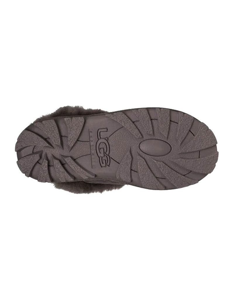 UGG 5125 Coquette Clog Suede Slippers with Fur Trim myselflingerie.com