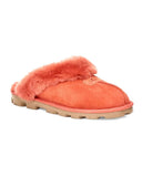 UGG Terracotta Coquette Clog Suede Slippers with Fur Trim