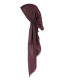 Lizi Headwear Solid Plum Shimmer Pre-tied Headscarf Bandanna