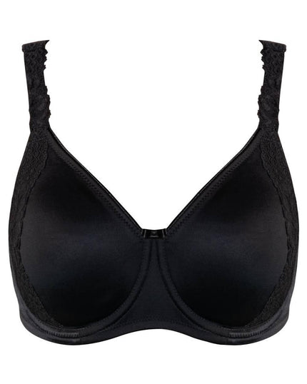 You 100-506 Black Sara Seamless Underwire Minimizer Bra myselflingerie.com