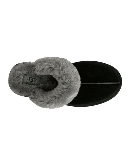 UGG Scuffette II Suede Slipper with Fur Trim myselflingerie.com