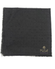Lizi Headwear Textured Solid Black Square Scarf with Light Non Slip Grip myselflingerie.com