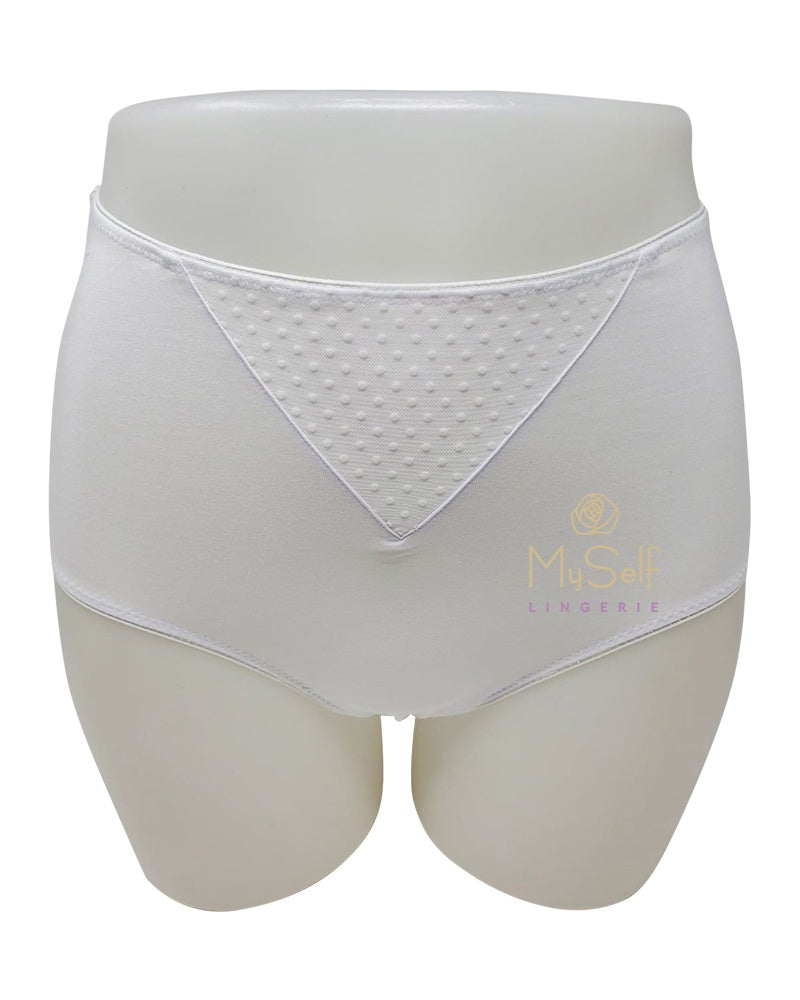 Gemsli 33200 Mesh Insert Organic Cotton White Briefs 3 Pk myselflingerie.com