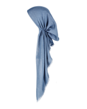 Lizi Headwear Solid Denim Shimmer Pre-tied Headscarf Bandanna myselflingerie.com