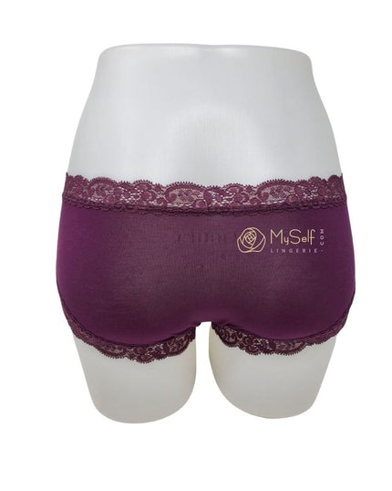Fleur't 600 Modal Lace Trim Boyshorts MYSELFLINGERIE.COM