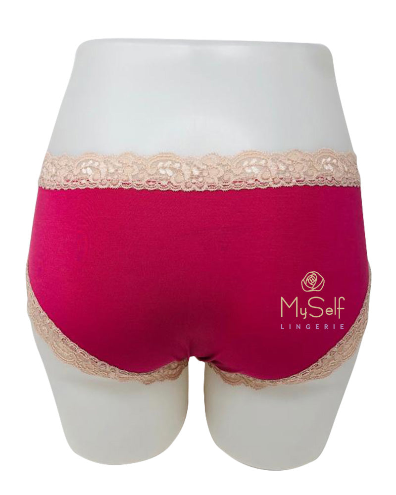 Fleur't 600 Modal Lace Trim Boyshorts MYSELFLINGERIE.COM