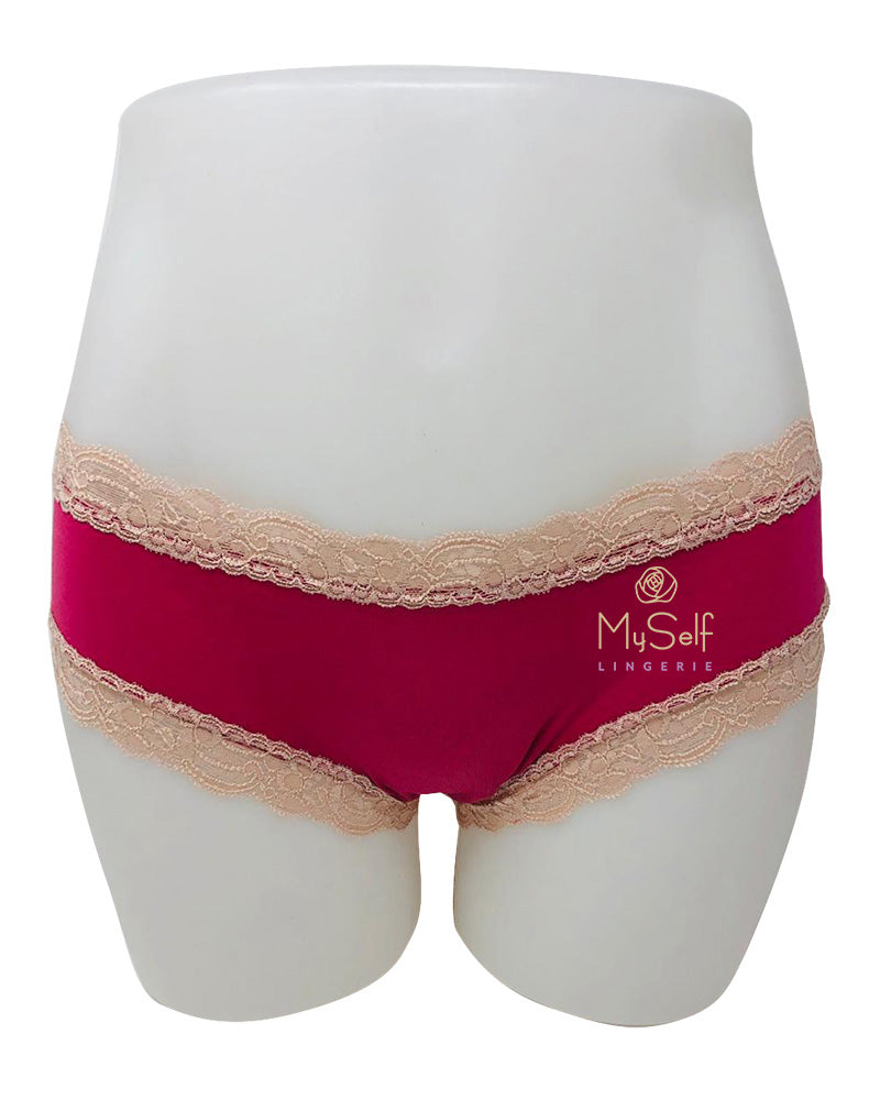 Fleur't 600 Modal Lace Trim Boyshorts MYSELFLINGERIE.COM