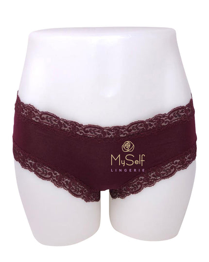 Fleur't 600 Modal Lace Trim Boyshorts MYSELFLINGERIE.COM