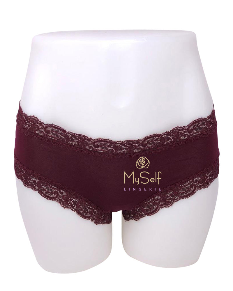 Fleur't 600 Modal Lace Trim Boyshorts MYSELFLINGERIE.COM