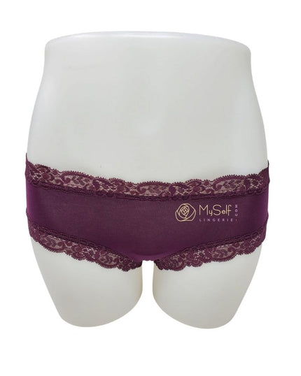 Fleur't 600 Modal Lace Trim Boyshorts MYSELFLINGERIE.COM