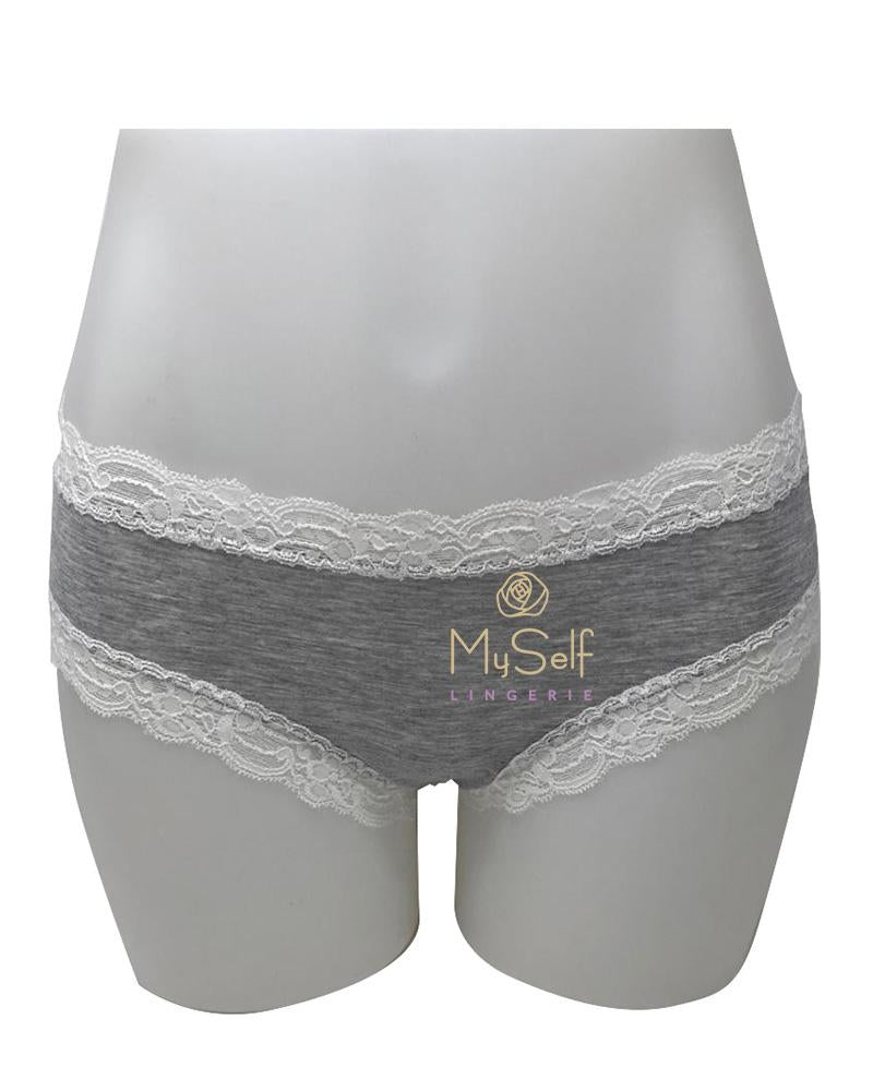 Fleur't 600 Modal Lace Trim Boyshorts MYSELFLINGERIE.COM