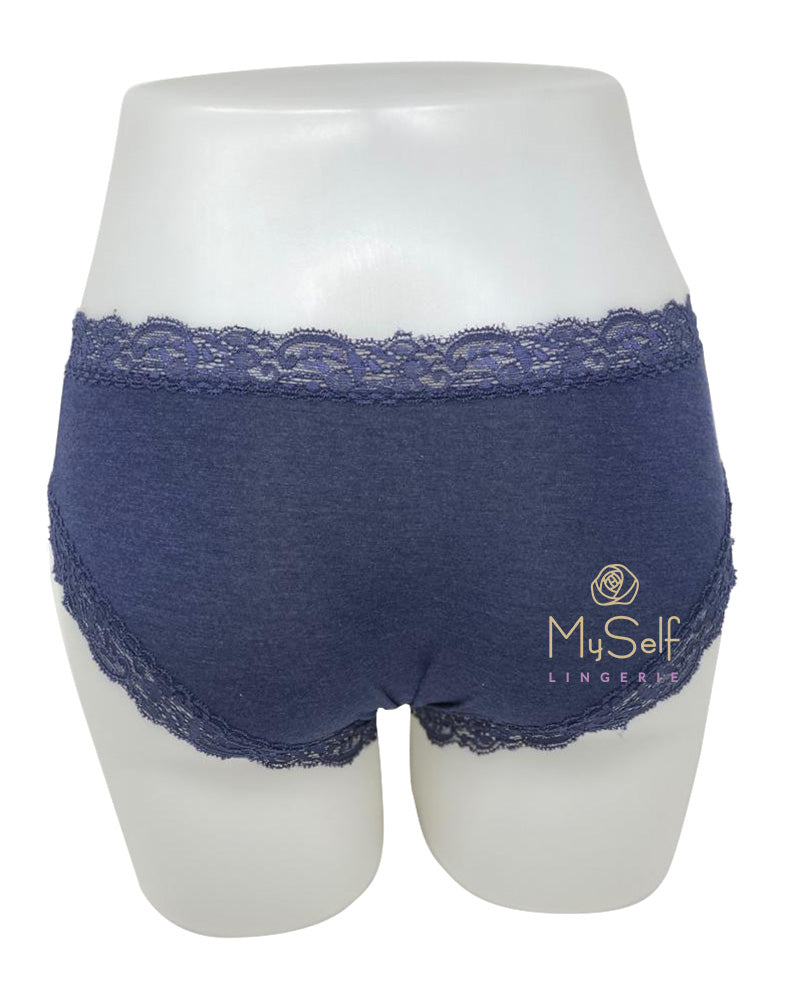 Fleur't 600 Modal Lace Trim Boyshorts MYSELFLINGERIE.COM