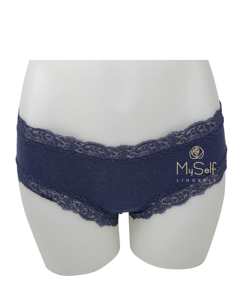 Fleur't 600 Modal Lace Trim Boyshorts MYSELFLINGERIE.COM