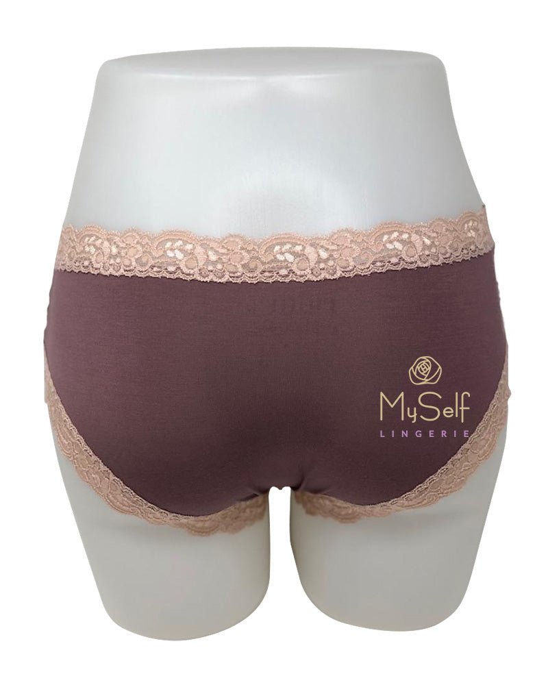 Fleur't 600 Modal Lace Trim Boyshorts MYSELFLINGERIE.COM