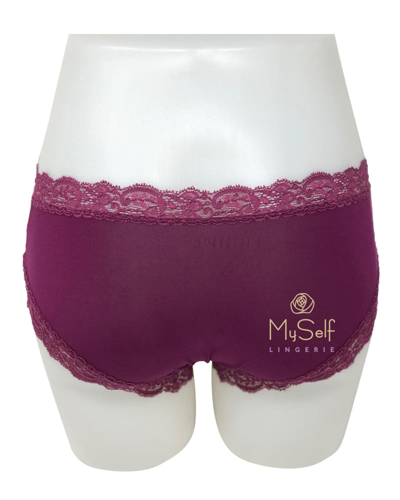 Fleur't 600 Modal Lace Trim Boyshorts MYSELFLINGERIE.COM