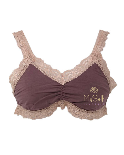 Fleur't 611 Lounge Bralette with Lace myselflingerie.com