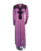 Clara Rossi 41 Mauve Pull On Black Back Lace Detail Modal Nightgown myselflingerie.com
