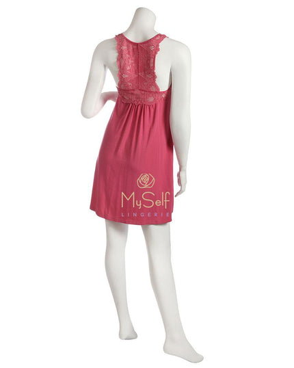 FLEUR'T 630 Lace T-Back Short Chemise myselflingerie.com