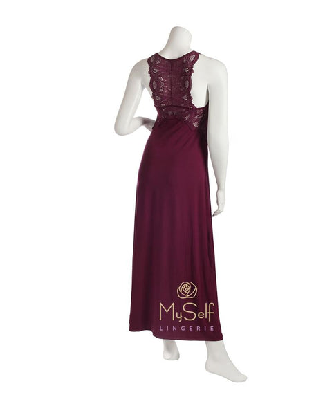 Fleur't 633 Lace T-Back Long Gown MYSELFLINGERIE.COM