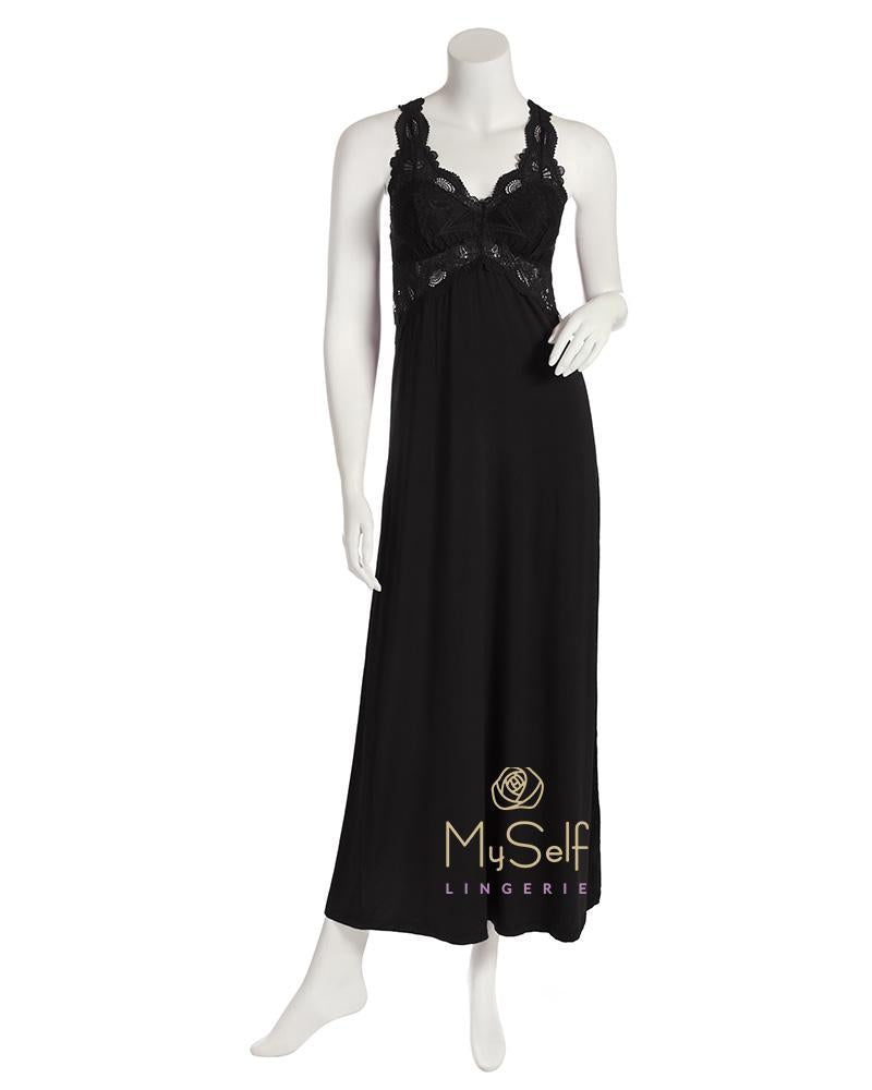 Fleur't 633 Lace T-Back Long Gown MYSELFLINGERIE.COM