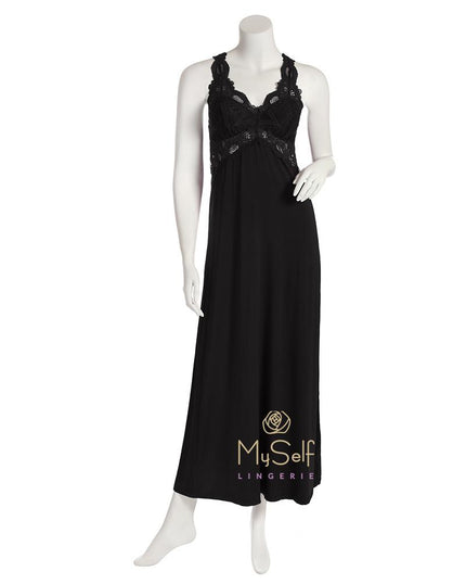 Fleur't 633 Lace T-Back Long Gown MYSELFLINGERIE.COM