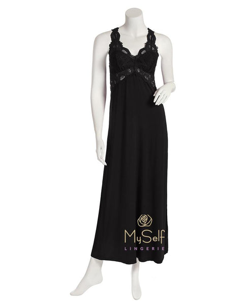 Fleur't 633 Lace T-Back Long Gown MYSELFLINGERIE.COM