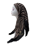 Lizi Headwear Open Back Tan Zebra Pre-Tied Bandanna