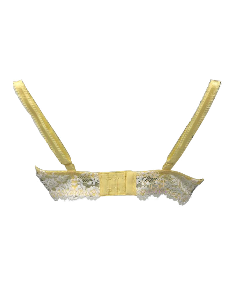 Wacoal 65191 Embrace Lace Pale Banana/White Alyssum Underwire Bra MYSELFLINGERIE.COM