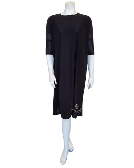 Jackie O CVRUP-B Black Swim Cover Up Dress MYSELFLINGERIE.COM