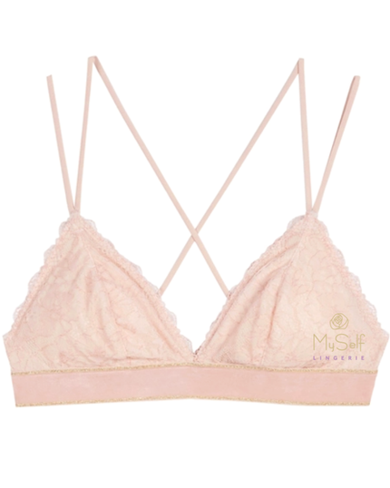 Btemptd Rose Smoke Lace Encounter Velvet Trim Bralette