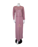 Ellwi Silver Print Pink Cotton Nursing Nightgown
