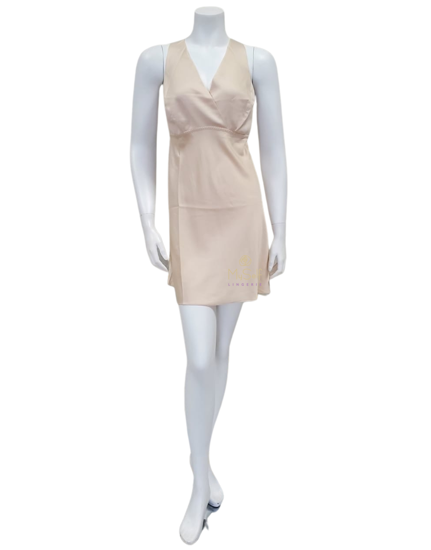 RYA COLLECITON 400X Champagne Positivity Chemise Plus Sizes myselflingerie.com