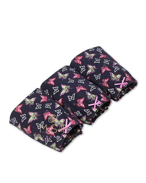 Young Berry 7321-BF-Butterflies Cotton Panties 3 Pk myselflingerie.com