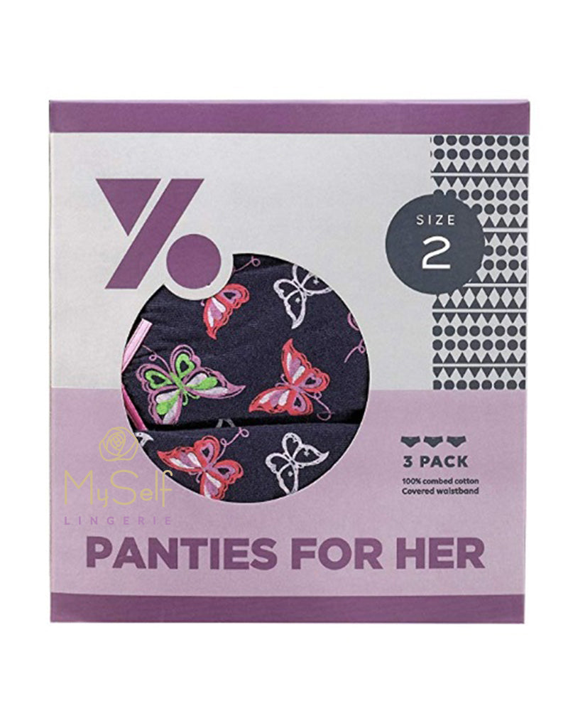 Young Berry Panties for Teen Girls-3-Pack Comfortable and Breathable 100%  Cotton