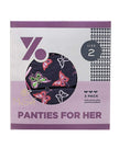 Young Berry 7321-BF-Butterflies Cotton Panties 3 Pk myselflingerie.com