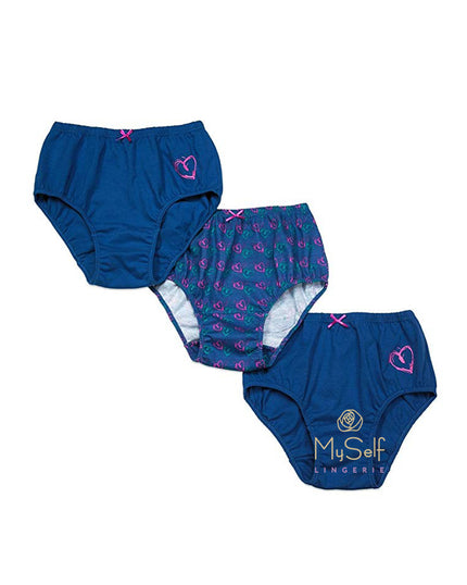 Young Berry 7321-H Denim Hearts Print Teen Panties myselflingerie.com