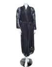 Rya Collection 220X Black Darling Embroidered Lace Robe Plus Sizes myselflingerie.com