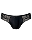 Rosa Faia 1325 Black Pinstripe Antonia Hi Waist Brief MYSELFLINGERIE.COM
