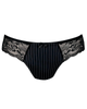 Rosa Faia 1325 Black Pinstripe Antonia Hi Waist Brief MYSELFLINGERIE.COM