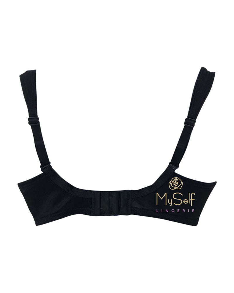 Dominique 7600 Black Seamless Underwire Nursing Bra MYSELFLINGERIE.COM