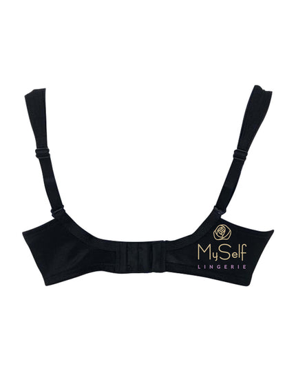 Dominique 7600 Black Seamless Underwire Nursing Bra MYSELFLINGERIE.COM