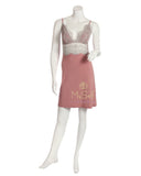 Vanilla Night and Day 3341 Grey Lace and Antique Rose Modal Chemise myselflingerie.com