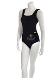 NBB Lingerie Black Swimsuit with Gold Buckle Accents
