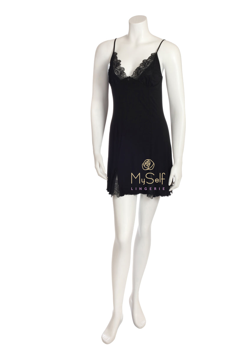 Vanilla Night and Day IC035 Iris Lace Cup Short Chemise myselflingerie.com