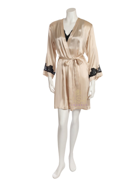 NK IMODE 4399 Morgan Silk Short Robe myselflingerie.com