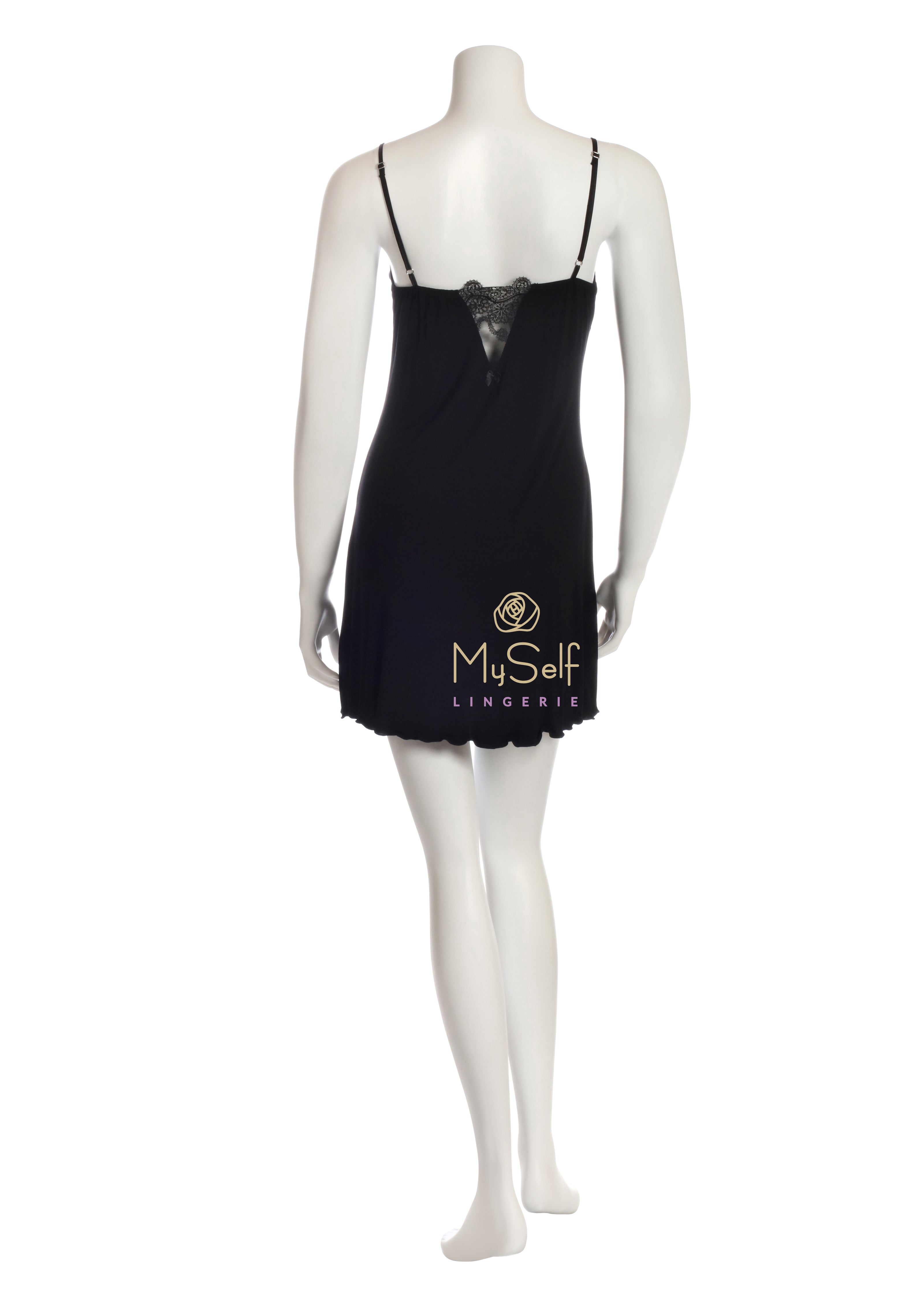 Vanilla Night and Day IC035 Iris Lace Cup Short Chemise myselflingerie.com