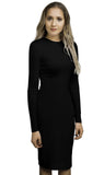 Avanti LSRAYDRS-BLK Black Long Sleeve Layering Shell Dress myselflingerie.com